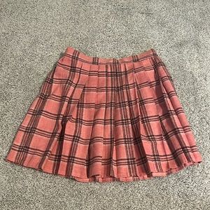 SHEIN pink plaid skirt size S small (4)